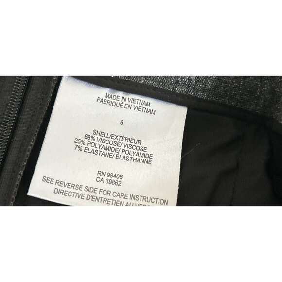 Theory Gray Slim-Fit Womens Trousers Size 6 Stretch Blend Fabric Made In Vietnam - Picture 8 of 8